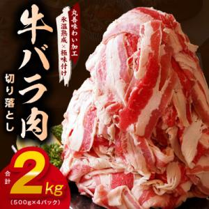 ふるさと納税 泉佐野市 牛バラ肉 切り落とし 2kg 氷温熟成×極味付け 小分け mrz0241