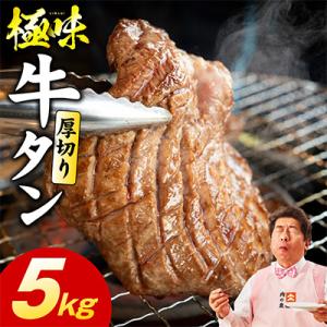 ふるさと納税 泉佐野市 厚切り牛たん 5kg 氷温熟成×旨塩ダレ 味付き 訳あり 小分け mrz0295