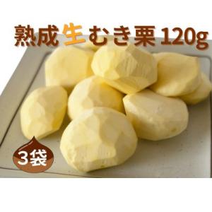 ふるさと納税 筑西市 【 吉原農場 の 完熟栗 】 熟成 生むき栗 3袋 ( 120g × 3袋 )...