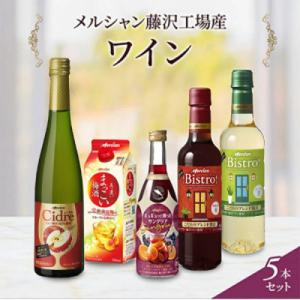 ふるさと納税 藤沢市 お楽しみワインと梅酒・果実酒　5本セット　メルシャン藤沢工場醸造　〜神奈川県　...