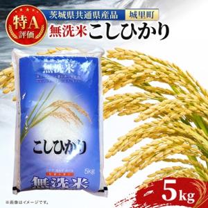 ふるさと納税 水戸市 【令和7年産】特A評価 茨城県産 お米 コシヒカリ 無洗米 5kg ( 米 どころ 茨城県/城里町)