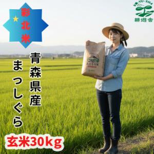 ふるさと納税 青森市 【先行予約受付】令和8年　青森県産まっしぐら　玄米30kg　彩北米