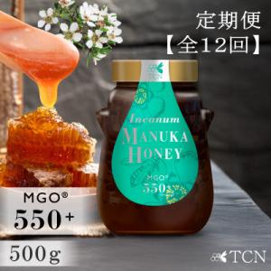 ふるさと納税 西尾市 【定期便全12回】マヌカハニー MGO550+ 500g インカナムマヌカハニー・T144