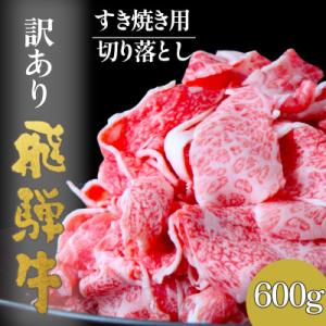 ふるさと納税 養老町 【訳あり】飛騨牛切り落としすき焼き用600g