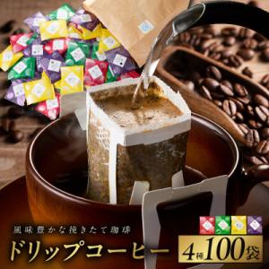 ふるさと納税 泉佐野市 本格ドリップコーヒー 4種 100袋 工場直送 詰合せセット