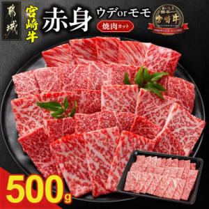 ふるさと納税 都城市 【畜産農家応援】宮崎牛 赤身(ウデorモモ) 焼肉カット 500g(都城市)