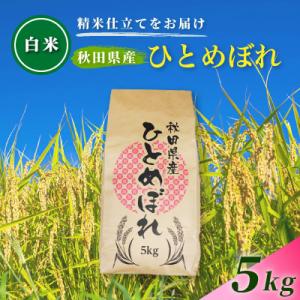 ふるさと納税 由利本荘市 令和7年産 【白米】通算5回特A 秋田県産ひとめぼれ 5kg(5kg×1袋) 配送 1回のみお届け