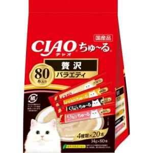 ふるさと納税 静岡市 いなば　猫・CIAOちゅ〜る　贅沢バラエティ　(14g×80本)×6袋