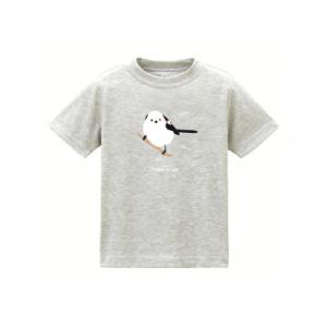 ふるさと納税 小清水町 モンベル×小清水町コラボウイックロンTシャツKids「シマエナガ」 ヘザーチ...