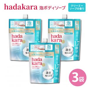 ふるさと納税 坂出市 【新パッケージ】hadakara　泡ボディソープ　クリーミーソープの香り　詰替...