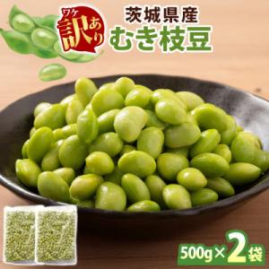 ふるさと納税 水戸市 冷凍むき枝豆 計1.0kg(500g×2袋) 茨城県産えだまめ 訳あり 水戸市