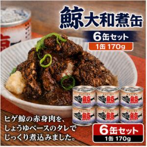 ふるさと納税 富田林市 鯨大和煮缶詰 6缶セット 鯨肉 赤身(非常食・長期保存)