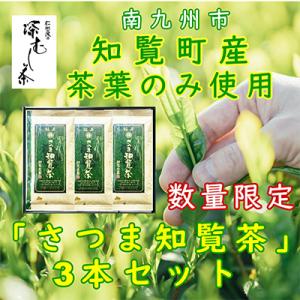 ふるさと納税 南九州市 【自宅用】知覧茶園の深むし茶「さつま知覧茶」3本セット 知覧町産