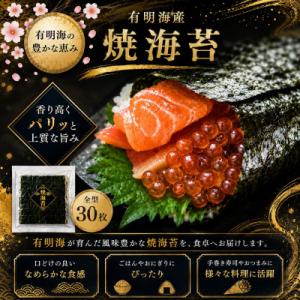ふるさと納税 玉名市 有明海産　全型焼海苔　30枚(玉名市)
