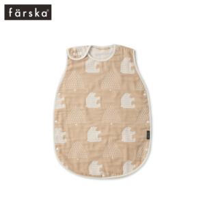ふるさと納税 みよし市 farska ファルスカ 6重ガーゼ スリーパー キッズ モリノクマ-ティー...