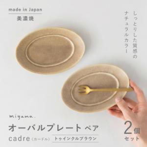 ふるさと納税 瑞浪市 【美濃焼】miyama.　日常使いにピッタリ!取皿サイズのオーバルプレートペア...