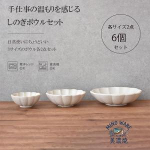 ふるさと納税 土岐市 【美濃焼】 しのぎ ボウル 6点セット　【見谷陶器】