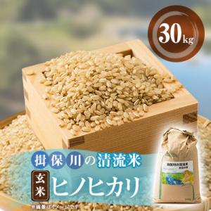 ふるさと納税 太子町 令和8年産　揖保川の清流米(ヒノヒカリ30kg) 【玄米】