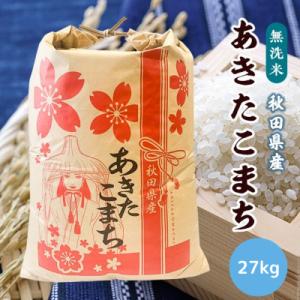 ふるさと納税 潟上市 【新米先行受付】令和8年産 秋田県産あきたこまち 無洗米 27kg