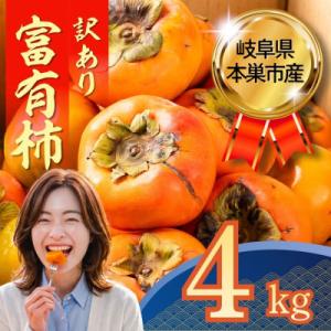 ふるさと納税 本巣市 【訳あり】富有柿 4kg(約17個〜25個入り) くどみフルーツ農園