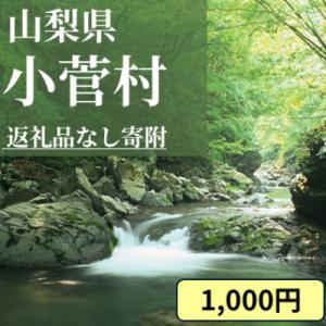 ふるさと納税 小菅村 【返礼品なし】山梨県小菅村への応援寄付金(1口 1,000円)