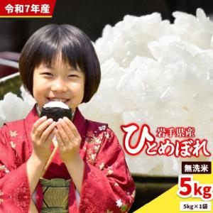 ふるさと納税 盛岡市 【うまい!】ひとめぼれ 5kg 令和7年産【無洗米】