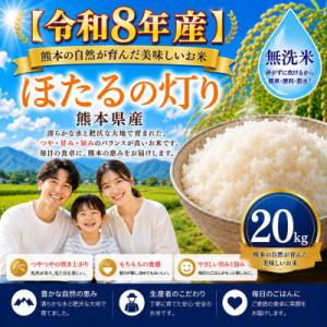 ふるさと納税 玉名市 【令和8年産】熊本県産 ほたるの灯り 無洗米 20kg