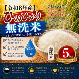 ふるさと納税 玉名市 【令和8年産】熊本県産 ひのひかり 無洗米 5kg