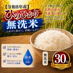 ふるさと納税 玉名市 【令和8年産】熊本県産 ひのひかり 無洗米 30kg