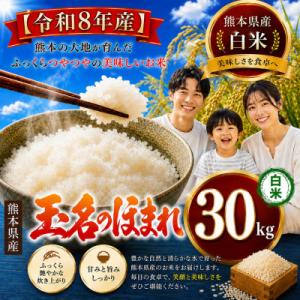 ふるさと納税 玉名市 【令和8年産】熊本県産　玉名のほまれ 白米 30kg