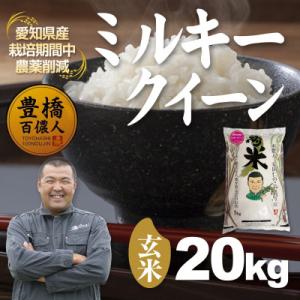 ふるさと納税 豊橋市 【栽培期間中農薬削減】令和7年産 ミルキークイーン玄米20kg 愛知県 豊橋市 産地直送