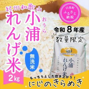 ふるさと納税 日高町 【令和8年産 新米】小浦れんげ米(にじのきらめき) 無洗米 2kg