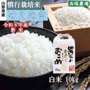 ふるさと納税 最上町 新米　令和8年産 慣行栽培米 はえぬき　白米 10kg　山形県産　西塚農場