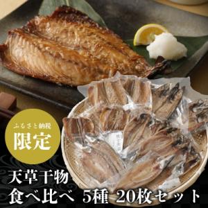 ふるさと納税 天草市 ふるさと納税限定 天草干物食べ比べ 5種 20枚セット_S078-001