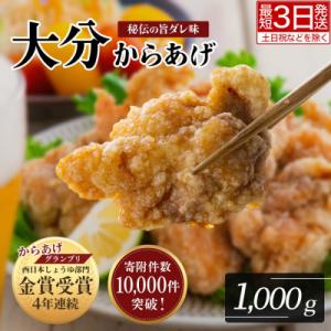 ふるさと納税 豊後高田市 【最短3営業日発送】 唐揚げ 骨なし大分からあげ 1kg(500g×2袋)...