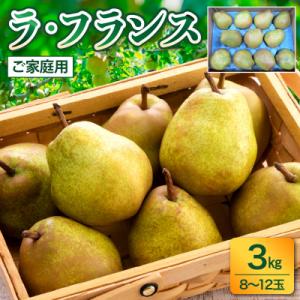 ふるさと納税 上山市 ラフランス 3kg ご家庭用 8~12玉 4L~L 西洋梨 ラ・フランス 0017-2615