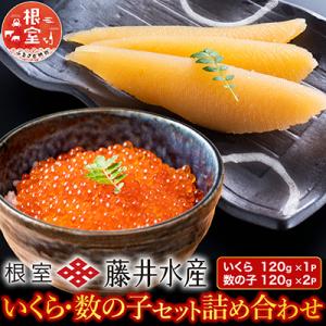 ふるさと納税 根室市 ＜鮭匠ふじい＞いくら120g・数の子240g A-42088