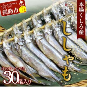 ふるさと納税 釧路市 本場くしろ産 ししゃもオス・メス30尾入り! 本ししゃも 魚 ししゃも 魚介 ...