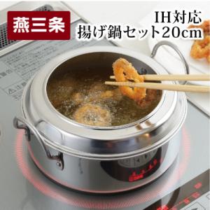ふるさと納税 三条市 IH対応 揚げ鍋セット(天ぷら鍋セット)20cm フライヤー オイルポット 揚...
