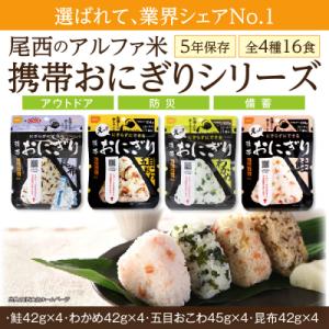 ふるさと納税 大崎市 【5年保存】 尾西の携帯おにぎり16個セット アルファ米 防災 備蓄 保存食 非常食 ライス ごはん
