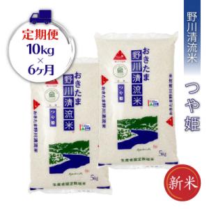 ふるさと納税 長井市 【定期便6ヶ月】【令和8年産新米】【特別栽培米】野川清流米「つや姫」10kg×6ヶ月_A120