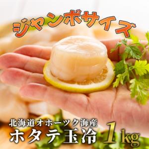ふるさと納税 紋別市 北海道オホーツク海産ホタテ玉冷ジャンボサイズ(1kg)