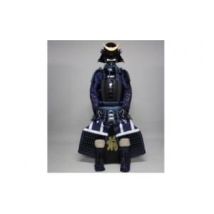 ふるさと納税 薩摩川内市 紺糸威黒桶側二枚胴具足　U-501