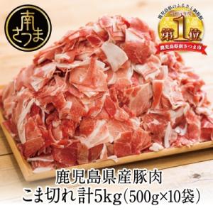 ふるさと納税 南さつま市 鹿児島県産 豚こま切れ 計5kg(小分け500g×10袋)国産 細切れ 小分け 冷凍