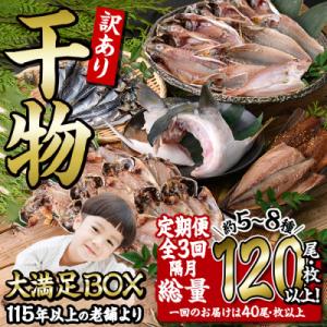 ふるさと納税 佐伯市 &lt;定期便・全3回 (隔月)&gt;訳あり 干物大満足BOX (40尾以上)