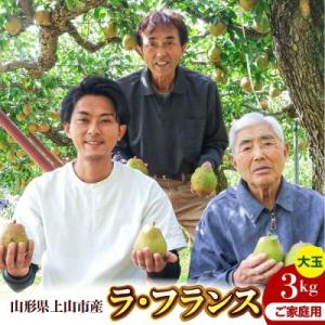 ふるさと納税 上山市 ラフランス 3kg 大玉 ご家庭用 5~6玉 7L~6L 西洋梨 ラ・フランス 0078-2603