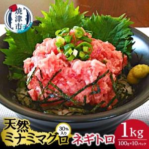 ふるさと納税 焼津市 天然 ミナミ マグロ 30%入り ネギトロ 100g×10(a10-768)