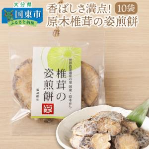 ふるさと納税 国東市 香ばしさ満点!原木椎茸の姿煎餅10袋_0130N