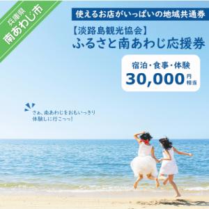 ふるさと納税 南あわじ市 【淡路島観光協会】ふるさと南あわじ応援券 30,000円相当