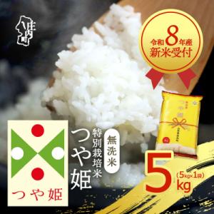 ふるさと納税 庄内町 【新米受付】R8年産 つや姫無洗米 5kg【10月より順次発送】